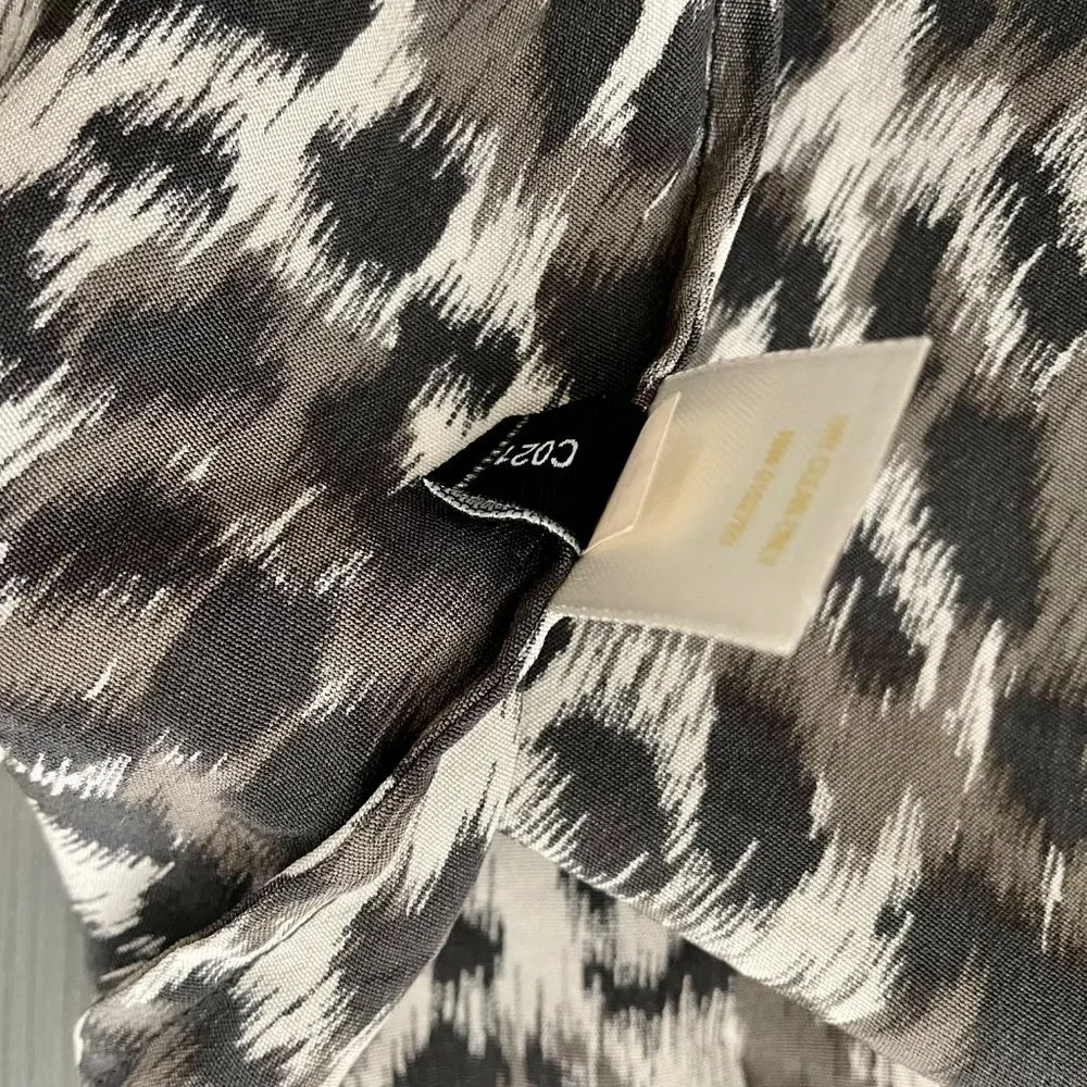 Kate Spade Lynette Ruffle collar Leopard Prink Silk Blouse